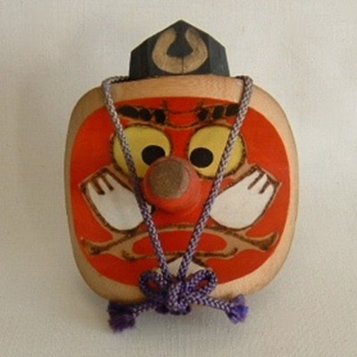 Tengu Folk Craft Wooden Face Toy(?)