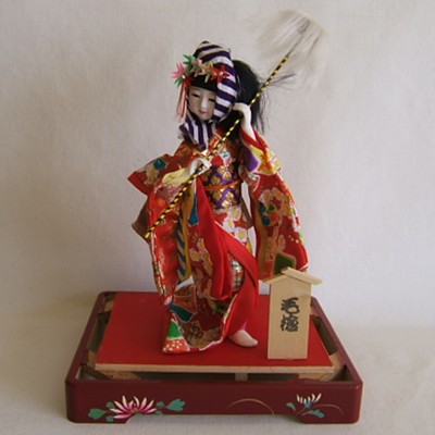 Vintage Japanese Costume Doll, Festival, Case